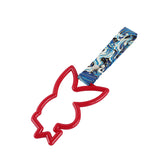 Bunny JDM Tsurikawa Drift Subway Train Bus Handle Strap – Universal Car Interior Hanging Charm, Bosozoku Blue Waves Pattern Retro Nylon Strap X1