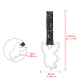 Bunny JDM Tsurikawa Drift Subway Train Bus Handle Strap – Universal Car Interior Hanging Charm, Bosozoku Black Clouds Pattern Retro Nylon Strap X1