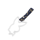 Bunny JDM Tsurikawa Drift Subway Train Bus Handle Strap – Universal Car Interior Hanging Charm, Bosozoku Blue Flowers Pattern Retro Nylon Strap X1