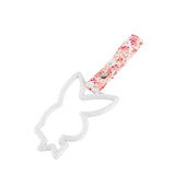 Bunny JDM Tsurikawa Drift Subway Train Bus Handle Strap – Universal Car Interior Hanging Charm, Bosozoku Pink Flowers Pattern Retro Nylon Strap X1