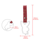 Bunny JDM Tsurikawa Drift Subway Train Bus Handle Strap – Universal Car Interior Hanging Charm, Bosozoku Red Clouds Pattern Retro Nylon Strap X1