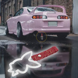Bunny JDM Tsurikawa Drift Subway Train Bus Handle Strap – Universal Car Interior Hanging Charm, Bosozoku Red Clouds Pattern Retro Nylon Strap X1
