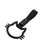 Cat-Shaped Kitty JDM Tsurikawa Drift Subway Train Bus Handle Strap – Universal Car Interior Hanging Charm, Black Nylon X1
