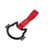 Cat-Shaped Kitty JDM Tsurikawa Drift Subway Train Bus Handle Strap – Universal Car Interior Hanging Charm, Red Nylon X1