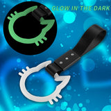 Cat-Shaped Kitty JDM Tsurikawa Drift Subway Train Bus Handle Strap – Universal Car Interior Hanging Charm, Black Nylon X1