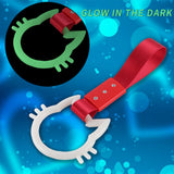 Cat-Shaped Kitty JDM Tsurikawa Drift Subway Train Bus Handle Strap – Universal Car Interior Hanging Charm, Red Nylon X1