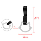 Cat-Shaped Kitty JDM Tsurikawa Drift Subway Train Bus Handle Strap – Universal Car Interior Hanging Charm, Black Nylon X1