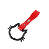 Cat-Shaped Kitty JDM Tsurikawa Drift Subway Train Bus Handle Strap – Universal Car Interior Hanging Charm, Red PVC X1