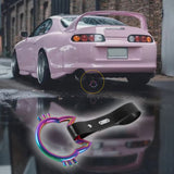 Cat-Shaped Kitty JDM Tsurikawa Drift Subway Train Bus Handle Strap – Universal Car Interior Hanging Charm, Black PVC X1