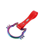 Cat-Shaped Kitty JDM Tsurikawa Drift Subway Train Bus Handle Strap – Universal Car Interior Hanging Charm, Red PVC X1