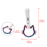 Cat-Shaped Kitty JDM Tsurikawa Drift Subway Train Bus Handle Strap – Universal Car Interior Hanging Charm, White PVC X1