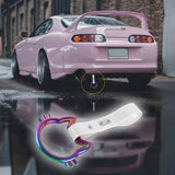Cat-Shaped Kitty JDM Tsurikawa Drift Subway Train Bus Handle Strap – Universal Car Interior Hanging Charm, White PVC X1