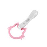 Cat-Shaped Kitty JDM Tsurikawa Drift Subway Train Bus Handle Strap – Universal Car Interior Hanging Charm, White PVC X1