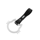 Cat-Shaped Kitty JDM Tsurikawa Drift Subway Train Bus Handle Strap – Universal Car Interior Hanging Charm, Black PVC X1