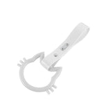 Cat-Shaped Kitty JDM Tsurikawa Drift Subway Train Bus Handle Strap – Universal Car Interior Hanging Charm, White PVC X1