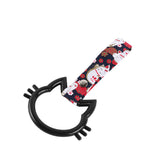 Cat-Shapped Kitty JDM Tsurikawa Drift Subway Train Bus Handle Strap – Universal Car Interior Hanging Charm, Bosozoku Black Cats Pattern Retro Nylon Strap X1