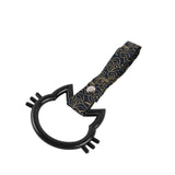 Cat-Shapped Kitty JDM Tsurikawa Drift Subway Train Bus Handle Strap – Universal Car Interior Hanging Charm, Bosozoku Black Clouds Pattern Retro Nylon Strap X1