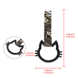 Cat-Shapped Kitty JDM Tsurikawa Drift Subway Train Bus Handle Strap – Universal Car Interior Hanging Charm, Bosozoku Green Waves Pattern Retro Nylon Strap X1