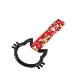 Cat-Shapped Kitty JDM Tsurikawa Drift Subway Train Bus Handle Strap – Universal Car Interior Hanging Charm, Bosozoku Red Dogs Pattern Retro Nylon Strap X1