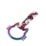 Cat-Shapped Kitty JDM Tsurikawa Drift Subway Train Bus Handle Strap – Universal Car Interior Hanging Charm, Bosozoku Black Cats Pattern Retro Nylon Strap X1