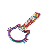 Cat-Shapped Kitty JDM Tsurikawa Drift Subway Train Bus Handle Strap – Universal Car Interior Hanging Charm, Bosozoku Red Cats Pattern Retro Nylon Strap X1
