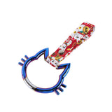 Cat-Shapped Kitty JDM Tsurikawa Drift Subway Train Bus Handle Strap – Universal Car Interior Hanging Charm, Bosozoku Red Cats Pattern Retro Nylon Strap X1