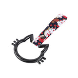 Cat-Shapped Kitty JDM Tsurikawa Drift Subway Train Bus Handle Strap – Universal Car Interior Hanging Charm, Bosozoku Black Cats Pattern Retro Nylon Strap X1