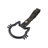 Cat-Shapped Kitty JDM Tsurikawa Drift Subway Train Bus Handle Strap – Universal Car Interior Hanging Charm, Bosozoku Black Clouds Pattern Retro Nylon Strap X1