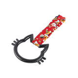 Cat-Shapped Kitty JDM Tsurikawa Drift Subway Train Bus Handle Strap – Universal Car Interior Hanging Charm, Bosozoku Red Dogs Pattern Retro Nylon Strap X1