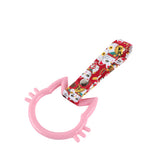Cat-Shapped Kitty JDM Tsurikawa Drift Subway Train Bus Handle Strap – Universal Car Interior Hanging Charm, Bosozoku Red Cats Pattern Retro Nylon Strap X1
