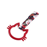 Cat-Shapped Kitty JDM Tsurikawa Drift Subway Train Bus Handle Strap – Universal Car Interior Hanging Charm, Bosozoku Black Cats Pattern Retro Nylon Strap X1