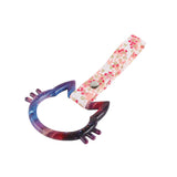 Cat-Shapped Kitty JDM Tsurikawa Drift Subway Train Bus Handle Strap – Universal Car Interior Hanging Charm, Bosozoku Pink Flowers Pattern Retro Nylon Strap X1