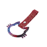 Cat-Shapped Kitty JDM Tsurikawa Drift Subway Train Bus Handle Strap – Universal Car Interior Hanging Charm, Bosozoku Red Clouds Pattern Retro Nylon Strap X1