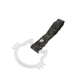 Cat-Shapped Kitty JDM Tsurikawa Drift Subway Train Bus Handle Strap – Universal Car Interior Hanging Charm, Bosozoku Black Clouds Pattern Retro Nylon Strap X1