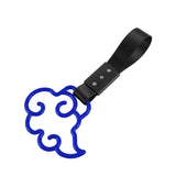 Japanese Cloud-Shaped JDM Tsurikawa Drift Subway Train Bus Handle Strap – Universal Car Interior Hanging Charm, Black Nylon X1