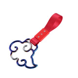 Japanese Cloud-Shaped JDM Tsurikawa Drift Subway Train Bus Handle Strap – Universal Car Interior Hanging Charm, Red Nylon X2