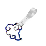 Japanese Cloud-Shaped JDM Tsurikawa Drift Subway Train Bus Handle Strap – Universal Car Interior Hanging Charm, Silver Nylon X1