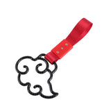 Japanese Cloud-Shaped JDM Tsurikawa Drift Subway Train Bus Handle Strap – Universal Car Interior Hanging Charm, Red Nylon X2