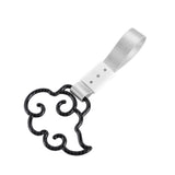 Japanese Cloud-Shaped JDM Tsurikawa Drift Subway Train Bus Handle Strap – Universal Car Interior Hanging Charm, Silver Nylon X1