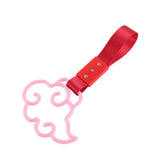 Japanese Cloud-Shaped JDM Tsurikawa Drift Subway Train Bus Handle Strap – Universal Car Interior Hanging Charm, Red Nylon X2