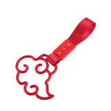 Japanese Cloud-Shaped JDM Tsurikawa Drift Subway Train Bus Handle Strap – Universal Car Interior Hanging Charm, Red Nylon X2