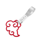 Japanese Cloud-Shaped JDM Tsurikawa Drift Subway Train Bus Handle Strap – Universal Car Interior Hanging Charm, Silver Nylon X1
