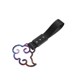 Japanese Cloud-Shaped JDM Tsurikawa Drift Subway Train Bus Handle Strap – Universal Car Interior Hanging Charm, Black Nylon X1