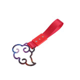Japanese Cloud-Shaped JDM Tsurikawa Drift Subway Train Bus Handle Strap – Universal Car Interior Hanging Charm, Red Nylon X2