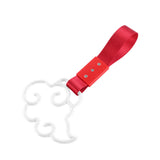 Japanese Cloud-Shaped JDM Tsurikawa Drift Subway Train Bus Handle Strap – Universal Car Interior Hanging Charm, Red Nylon X2