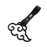 Japanese Cloud-Shaped JDM Tsurikawa Drift Subway Train Bus Handle Strap – Universal Car Interior Hanging Charm, Black PVC X2