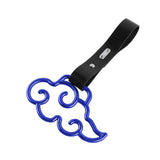 Japanese Cloud-Shaped JDM Tsurikawa Drift Subway Train Bus Handle Strap – Universal Car Interior Hanging Charm, Black PVC X2