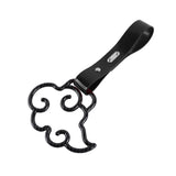 Japanese Cloud-Shaped JDM Tsurikawa Drift Subway Train Bus Handle Strap – Universal Car Interior Hanging Charm, Black PVC X2