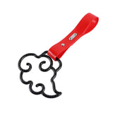 Japanese Cloud-Shaped JDM Tsurikawa Drift Subway Train Bus Handle Strap – Universal Car Interior Hanging Charm, Red PVC X2