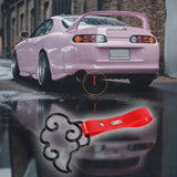 Japanese Cloud-Shaped JDM Tsurikawa Drift Subway Train Bus Handle Strap – Universal Car Interior Hanging Charm, Red PVC X1